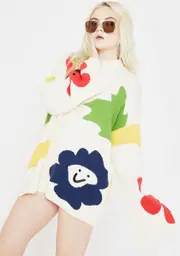 [Lazy Oaf] Flower Bed Knit Sweater