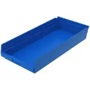 30174 Series, 11 1/8 in. W x 23 5/8 in. D x 4 in. H, Blue Open Hopper Shelf Bins