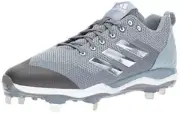 adidas Men's PowerAlley 5 Baseball Shoe, Onix, Silver met, Light Grey, 15 M US