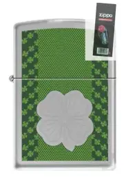 Zippo 3174 four 4 leaf clover lucky Lighter + FLINT PACK