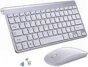 Bluetooth Keyboard and Mouse for Mac, Wireless Keyboard and Mouse Compatible with MacBook Pro/Air, iMac, Mac Mini, Laptop and PC, Silver