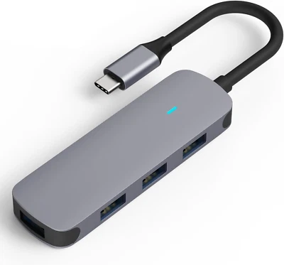 USB-C to 4X USB-A Adapter Hub 4-in-1 USB 3.0 Splitter for MacBook iPad Dell Sams