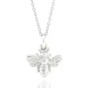 Sterling Silver Tiny Bee Charm Necklace, 18"
