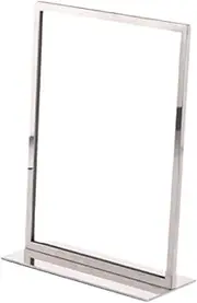 Oshhni Poster Board Stand Advertising Sign Holder Store Portable Heavy Duty Exhibition Frame Tabletop Standing Display Display Stand , A4 Silver