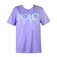 在飛比找momo購物網優惠-【RALPH LAUREN】POLO膠字圓領短袖T恤(紫)