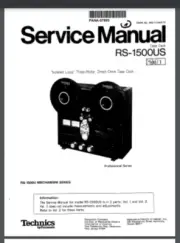 Technics Reel to Reel Tape Deck RS-1500US service Manual 42 pages Comb Bound