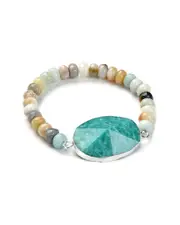 Eye Candy LA Amazonite Stretch Bracelet