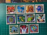 在飛比找露天拍賣優惠-遊戲王 1998 絕版 貼紙 天田 初代卡通貼紙卡 套組16