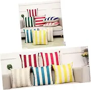 TEMPNAP 1Pc Striped Throw Pillow Cover Dark Blue Decorative Sofa Cushion Case for Living Room Chic Stripes Design for Home Decoration