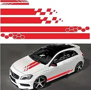 5 Pieces Vinyl Car Side Stickers Decorative Auto Body Racing Sports Decals Car Truck DIY Decal Stripe Vinyl Sticker Accessories 1-2 Days Delivery