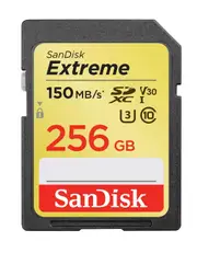 SANDISK 256GB Extreme SD UHS-I Memory Card 150MB/s Full HD & 4K UHD Class 30 Speed Shock Proof Temperature Proof Water Proof X-ray Proof Digital Camer