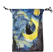 Bags Pouch for Tarot Cards - 13x18cm Drawstring Dice Bag Holder,Deck Protective Case, Jewelry Carrying Pouch for Tarot Enthusiasts Hand