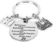 [Guqqeuc] 50th Birthday Gifts for Women Men Happy Birthday Keychain for Mom Dad 50th Bday Gifts for Uncle Aunt 50 yr Old Birthday Presents Keychains for Family Friend