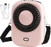 Wearable Bladeless Portable Fan with Lanyard - 1200mAh Neck Cooler - Adjustable Speed, Low Noise - Great for Outdoor Travel, Women, Kids