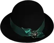 [L'ouve] Men's Wool Fedora Hats Women Felt Bowler Derby Hat Theater Quality Hat 2024