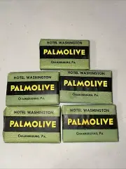 5 Vintage Palmolive Hotel Soaps, Hotel Washington Chambersburg PA NOS