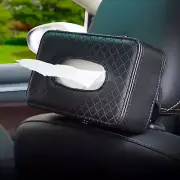 Car Tissue Holder - Mask Holder for Car - PU Leather Backseat Car Kleenex Holder