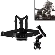 MaximalPower GoPro 3-Way Arm Elastic Chest Strap with 3-Way Adjustment Base
