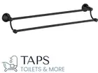 Clasico Series- Double Towel Rail- 800mm- MATT BLACK