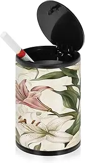Decorative Ashtrays For Cigarettes Italy Lily Lilium Beauty Summer Flowers Mini Trash Can With Lid Outdoor Ash Trays For Cigarettes Car Cup Holder Home Office Kitchen