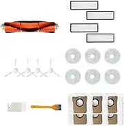 LICHIFIT 1 Main Brush + 4 Side Brushes + 4 Filters + 6 Wipes + 6 Dust Bags + 1 Cleaning Brush + 1 Bird Brush Replacement Parts for Dreame Bot L10s Sweeper Accessories Set