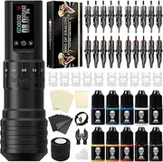 Kiss of Dragon Beginner Tattoo Gun - Wireless Tattoo Machine Ink Pen 1800mAh Battery