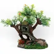 10.63" Aquarium Fish Tank Reptile Cave Tree House Aquascape Ornament Decoration