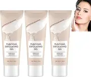 Purifying Exfoliating Gel, Facial Scrub Exfoliator for Dead Skin Removal, Pores Refining & Deeply Cleansing, Face and Body Exfoliating Gel, Reduces Skin Spots, Brightening and Moisturizing (3pcs)