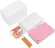 KALLORY 1 Set Portable Index Card Holder with Memo Cards Elegant Storage Box for Office Organization for Notes and Recipes