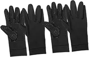 [Anneome] Winter Sports Cycling Gloves Non-Slip Full Finger Gloves Elastic Hand Compression for Men