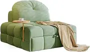 Sleeper Chair Folding Sofa Bed, Convertible Leisure Chaise Lounge with Side Table, Single Sleeper Chair for Bedroom Living Room Office Convertible