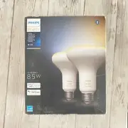 PHILIPS Hue White Ambiance Bluetooth 85W Smart LED Bulb E26 2 Pack NEW