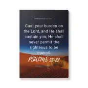 Inspirational Softcover Journal with Psalm 55:22 Design - Perfect for Gratitude