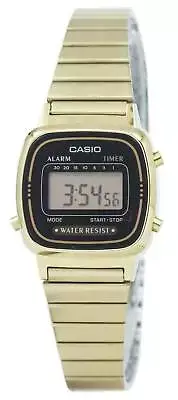 Casio Digital Stainless Steel Alarm Timer LA670WGA-1DF Women's Ladies Watch