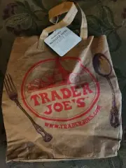 NEW Trader Joe's Washable Paper Reusable Grocery Bag