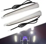 HCmotorku Motorcycle Side Fairing Lower Lights Turn Signal Running Light Fit for Harley Touring Street Gilde Road King Road Gilde Electra Glide Ultra Limited 2014-2023 Chrome