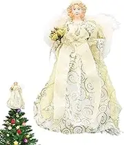 Christmas Tree Topper Angel,Angel Tree Toppers Decor - Angel Tree Topper with Wings Christmas Tree Topper Ornament Decorations for Home