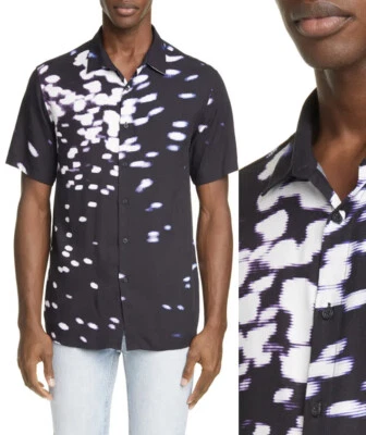 KSUBI Fractals Resort Vacation S/S Button Down Camp Shirt 100% Rayon Medium NEW