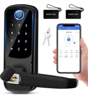 Smart Door Lock with Handle: Keyless Entry Door Lock for Front Door