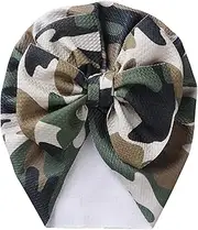 [Generic] Camo Bow Headwraps Bows Camouflage Turban headband for child