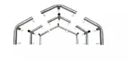 RV Carport Frame OD 1-3/8 Metal TubePipe Fittings for 10/12/14/16/18/20x20’ 9pc