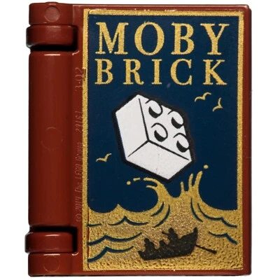 NEW LEGO - Figure Accessory - Book (Modern) 'MOBY BRICK' Reddish Brown x1- 10270
