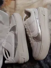 Air Force 1 size 8 WMNS Plt.af.orm White/ Metallic Silver. Platform, Ships ASAP