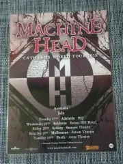 MACHINE HEAD - 2018 CATHARSIS AUSTRALIA TOUR - LAMINATED PROMO POSTER