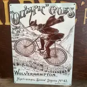 Olympic Cycles Wolverhampton Vintage Style Tin Sign BRITISH MADE
