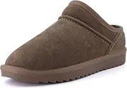 [CUSHIONAIRE] Women's Hilo Faux Shearling Genuine Suede cozy mule slippers +Memory Foam