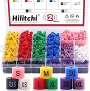 Hilitchi Hanger Markers Color Coded Garment Clothing Hanger Size Markers Assortment Kit (Pack of 820)