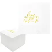 Love and Laughter Before Happily Ever After Rehearsal Dinner Cocktail Napkin