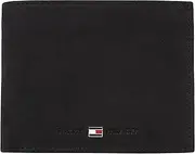 Johnson Tri-Fold Card Wallet - 100% Pure Leather - Built-in 6 Card Holder - Designer Wallets for Men - Tommy Hilfiger Mens Wallets