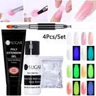 4pcs/set UR SUGAR Quick Builder UV Gel Set Extension Nail Form UV Gel Brush Kit